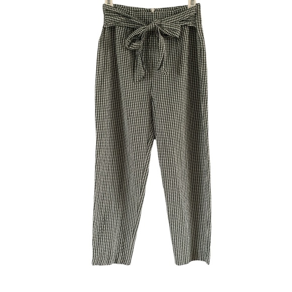 Free People Pants - Free People Pants Size 2 Small High Rise Waist Checkered Cropped Green​ Check